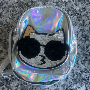 Children’s Place iridescent flip sequined mini bookbag bag